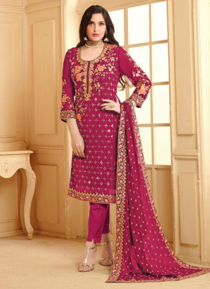 Oye Kudi 2 Pure Viscose Chinnon Embroidered Designer Party Wear Salwar Suit Collection 3354-3357